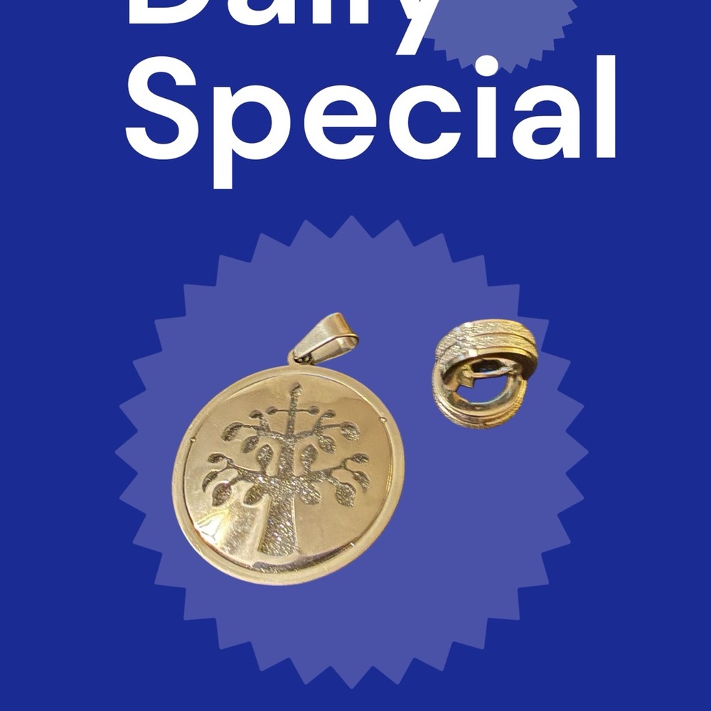 Elegant Silver Tree of Life Pendant and Earrings Set
